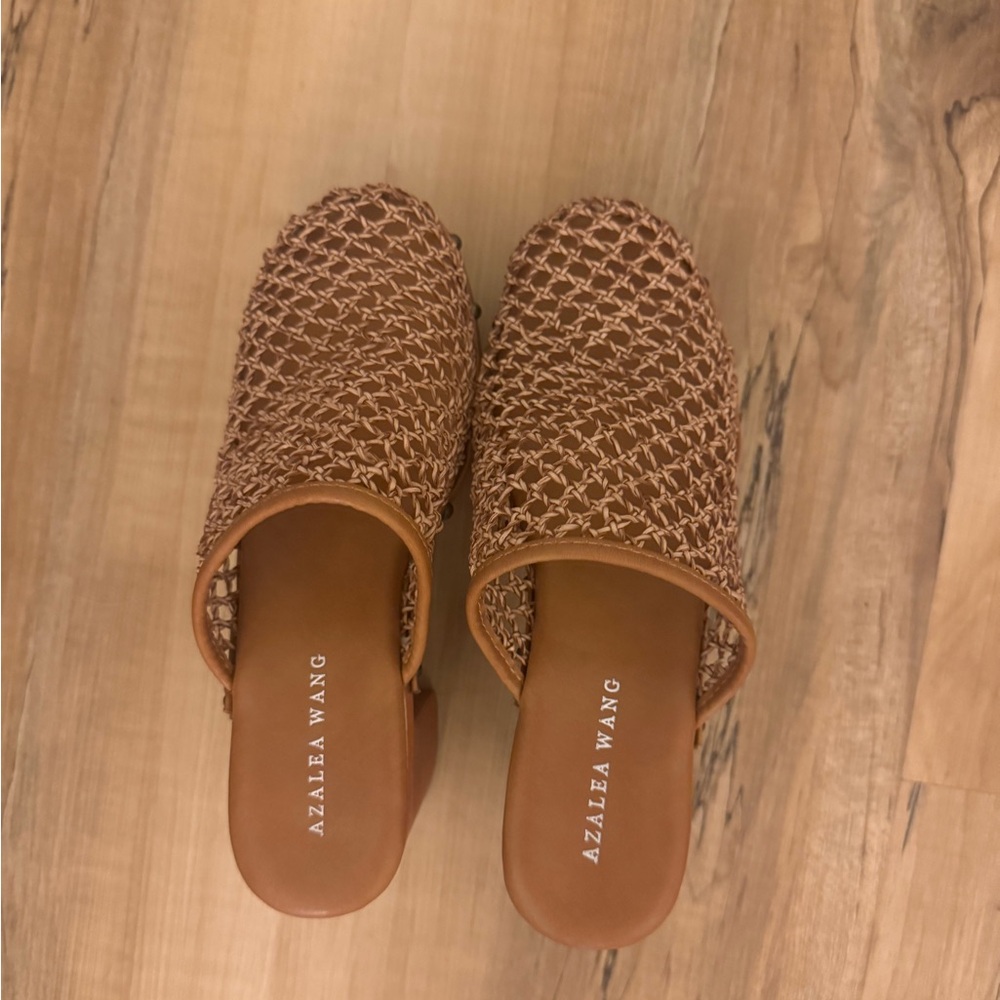 Azalea wang woven high heel clog 6.5